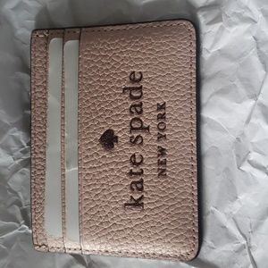 Kate Spade Pebbled Leather  slim card holder New